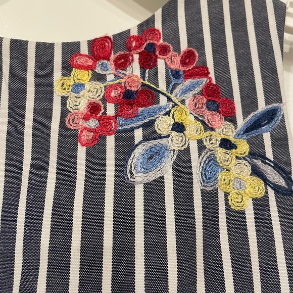 Rare Editions Girls Striped Chambray Floral Sz 6 - Picture 4 of 6